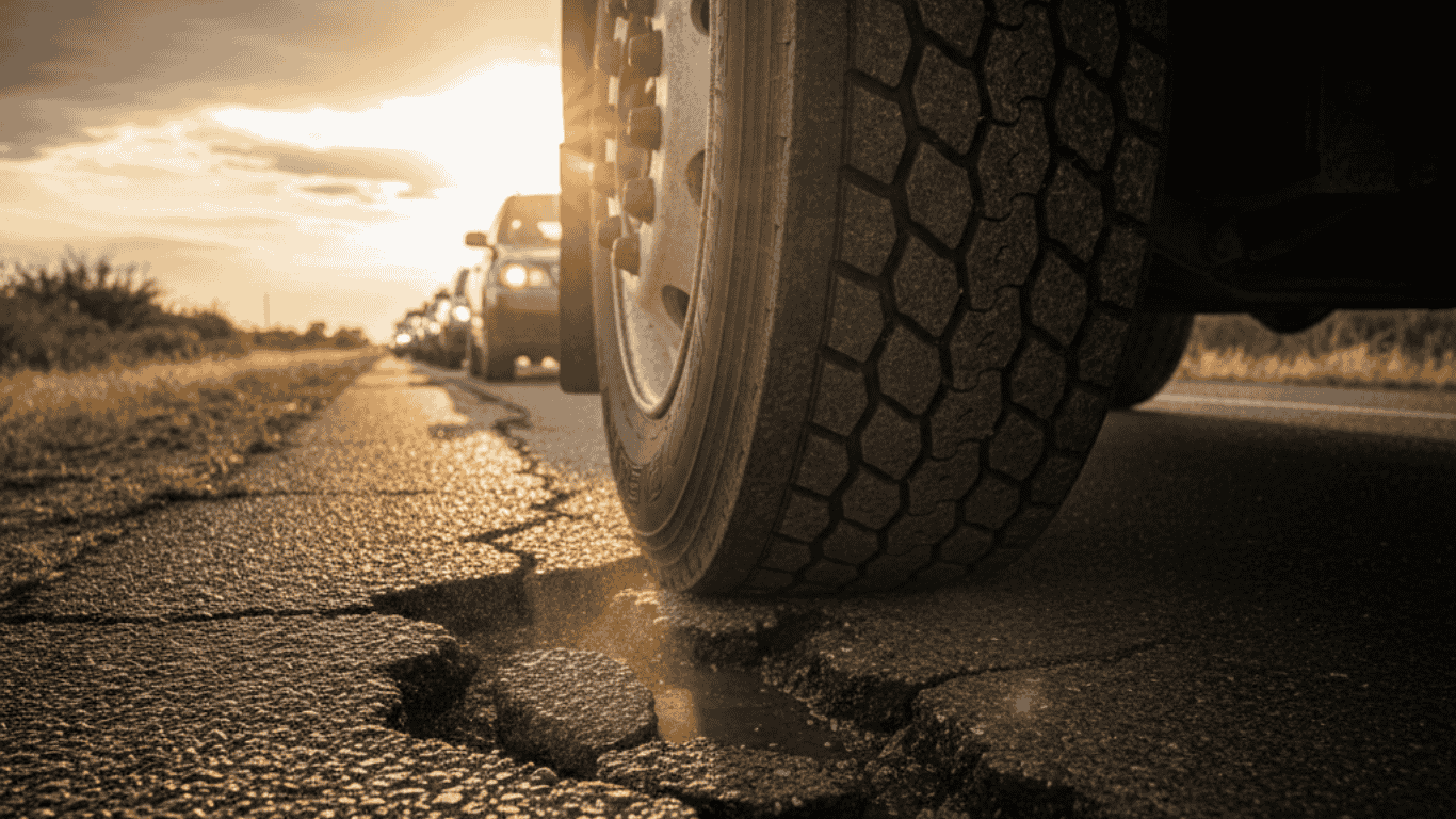 How heavy vehicles ruin roads